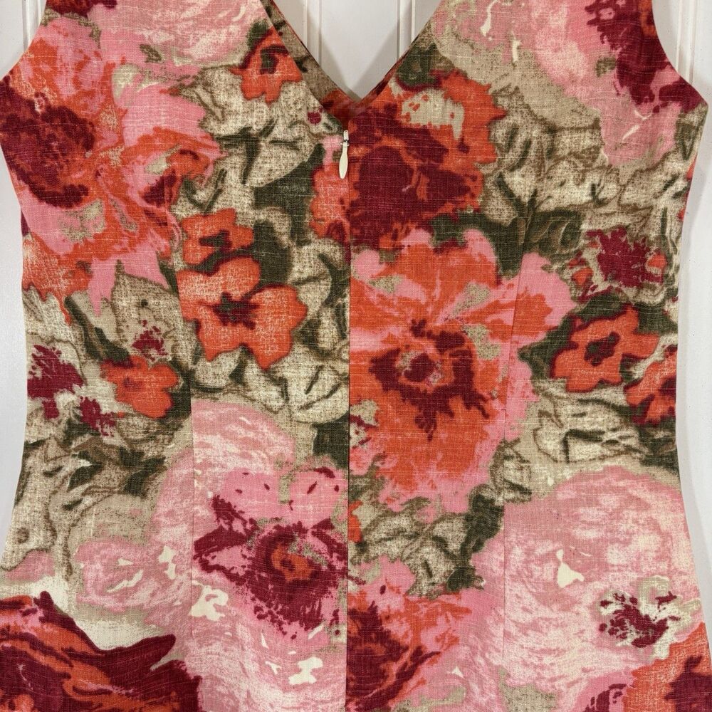 Floral Pink Womens Dress 2P Petite Feminine Romantic Bloomcore Spring Tapestry - Picture 6 of 16